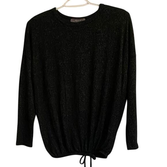 Wandering Dreams Grey Top Gathered at Bottom with a Tie Soft Cozy Size S - Picture 1 of 4